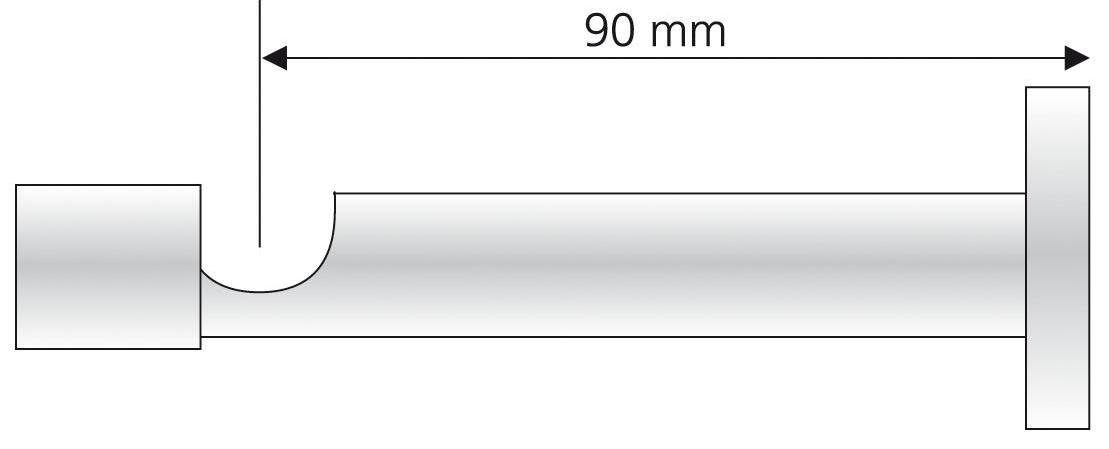 Träger, Liedeco, Gardinenstangen, Gardinenstangen Schraubkappe Ø (1-St), 16 mm mit für chromfarben/matt