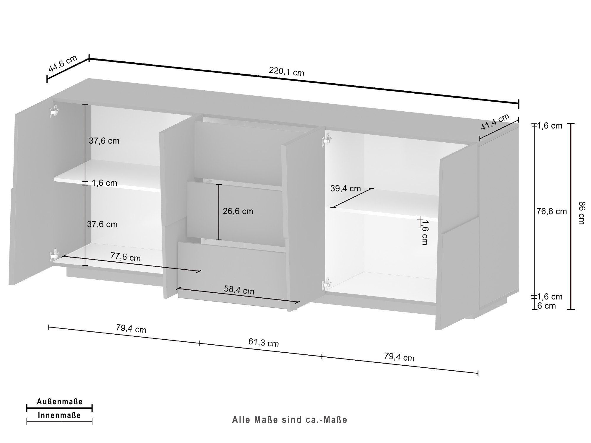 Home affaire Sideboard Pongo (1 St)