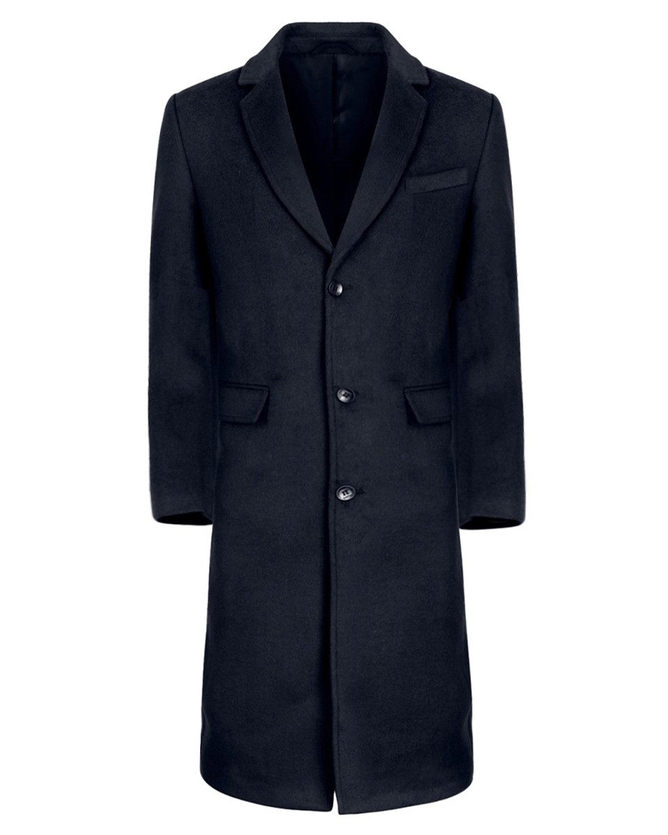 Allthemen Wollmantel Herren knielanger Mantel vintage Langmantel Winter