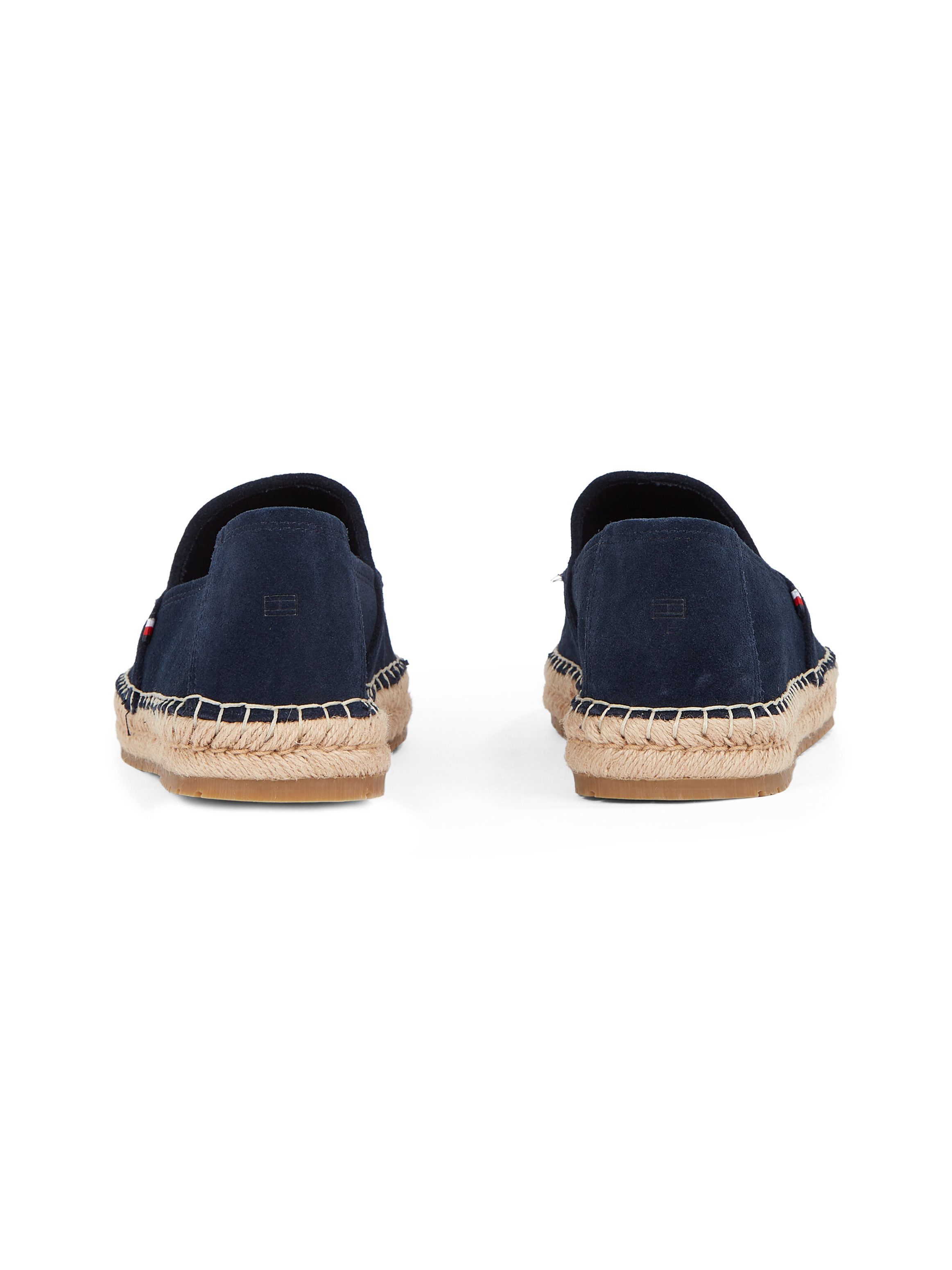 Tommy Hilfiger HILFIGER FLEX ESPA SUEDE LOAFER Espadrille, Sommerschuh, Schlupfschuh, Slipper mit Bastbezug am Plateau