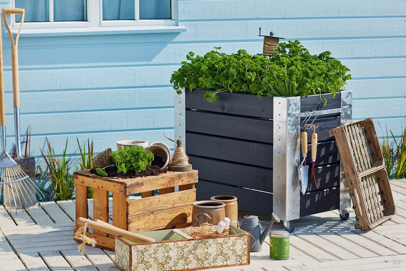 Thumbnail - PLUS Blumenkasten Cubic, BxTxH: 50x87x70 cm