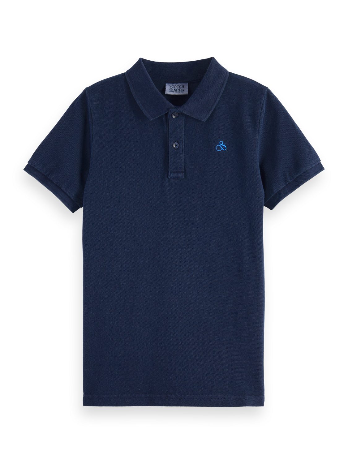 Scotch & Soda Poloshirt Jungen Poloshirt Baumwolle – Kurzarm Shirt blau/weiß