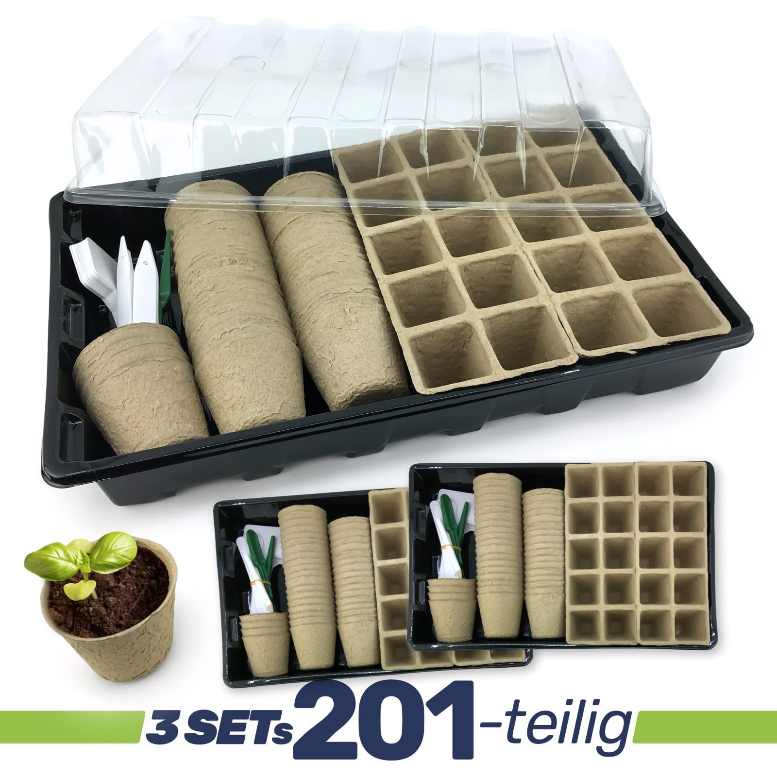 Gravidus Pflanzschale 67-teiliges Anzucht Set Mini-Gewächshaus günstig online kaufen