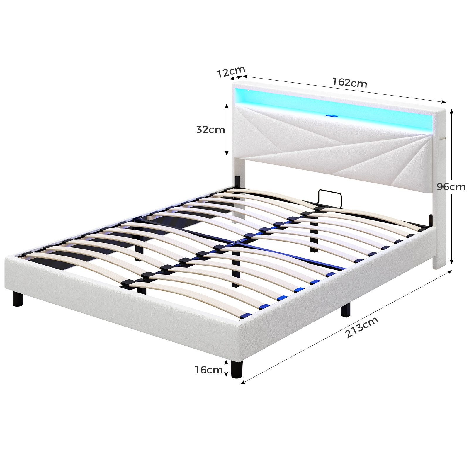 KIMENICH Polsterbett mit LED Beleuchtung und günstig online kaufen