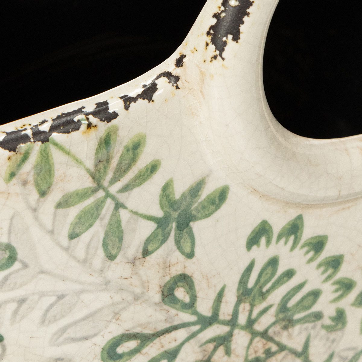 Viana Übertopf Keramik Pflanzgefäß mit floralen Motiven für Wohnbereich und