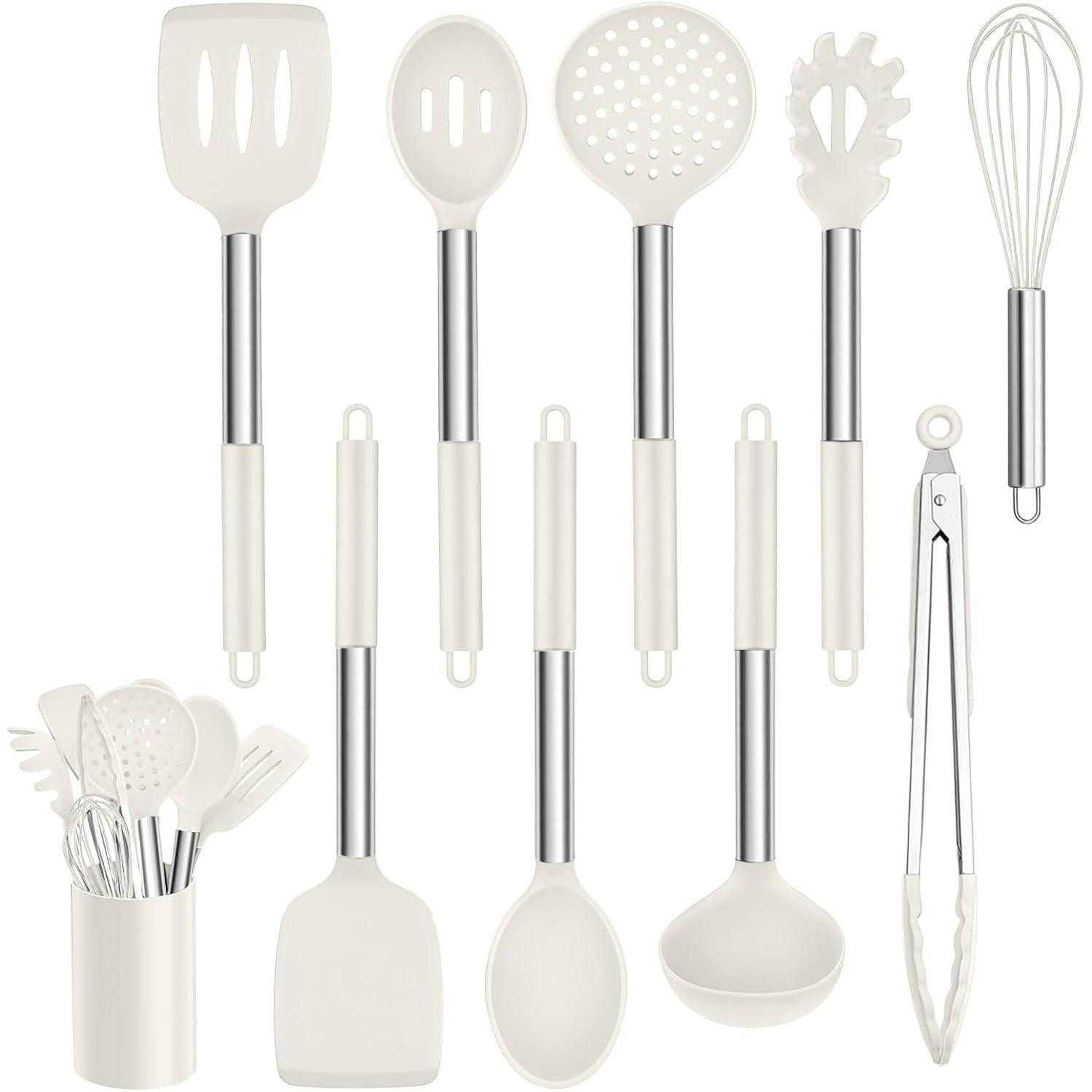 LuxusKollektion Kochbesteckhalter Silikon Küchenhelfer Set 10tlg. Antihaft günstig online kaufen