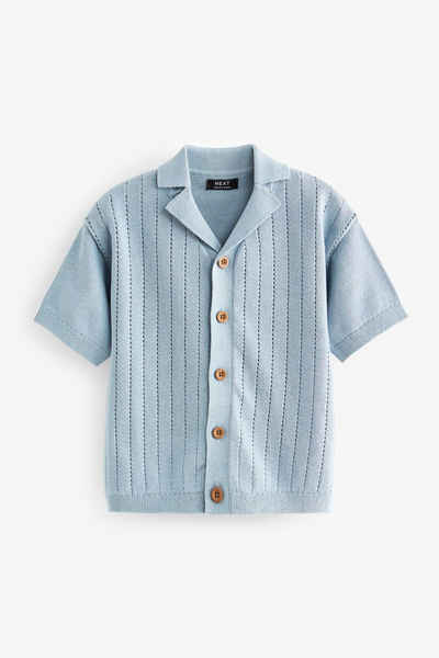 Next Poloshirt Kurzärmeliges, durchgehend geknöpftes Polohemd (1-tlg)