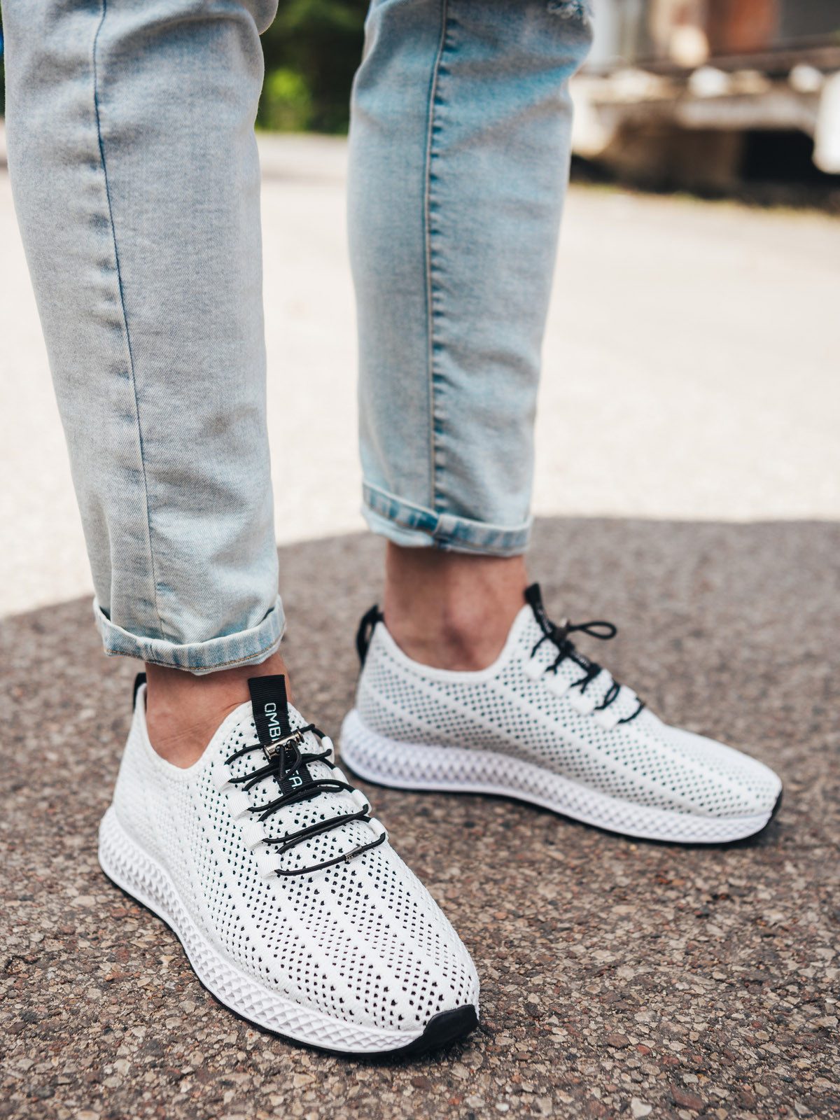 OMBRE Slip-on Herrensneaker aus Mesh Slip-On Sneaker