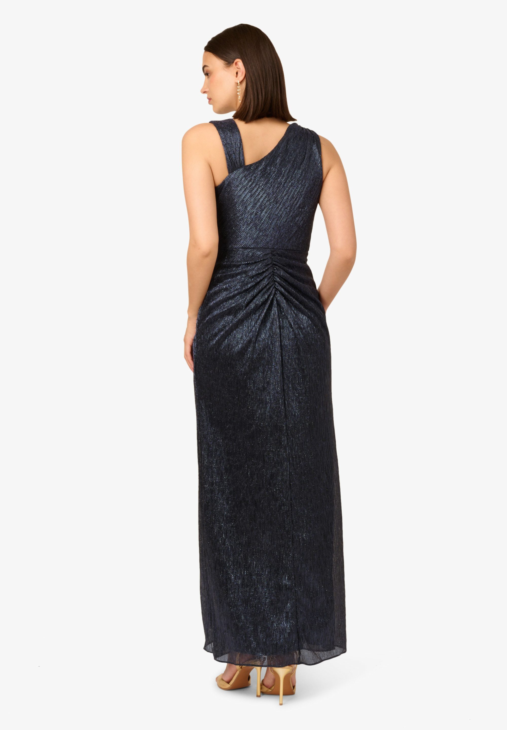 Adrianna Papell Abendkleid Metallic Foil Long Dress Tailliert, figurbetont, elegant