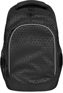 neoxx Schulrucksack Fly, Lost in black, aus recycelten PET-Flaschen