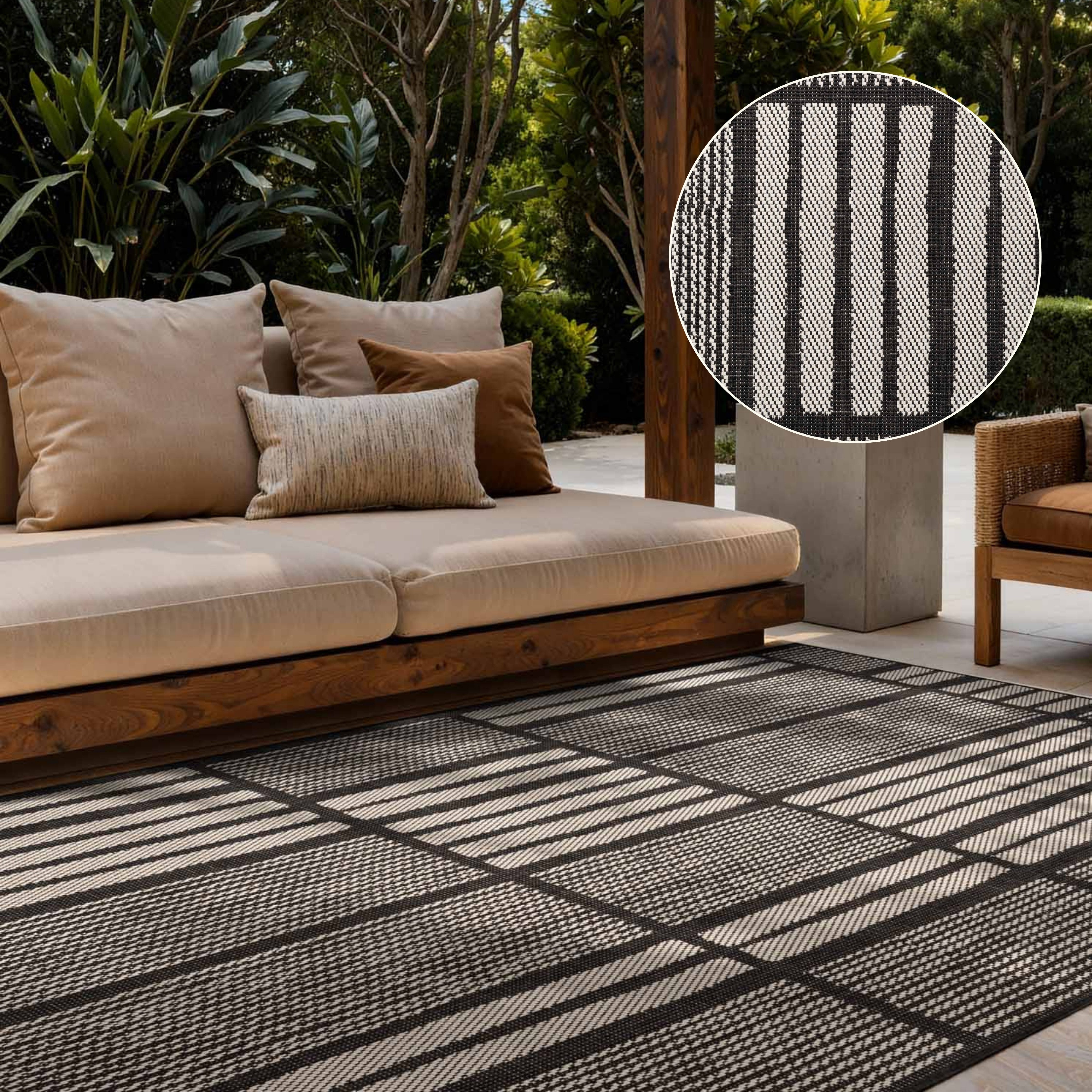 Ted Baker Teppich Allington, Wendeteppich, rechteckig, Höhe: 8 mm, Designteppich, Wetterfest, Pflegeleicht, Modern, Wohnzimmer, Terrasse