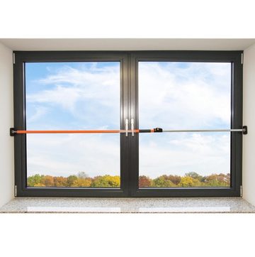 SCHMIDT security tools Türzusatzschloss Sicherungsstange 160 - 290 cm Einbruchsicherung für Fenster und Türen
