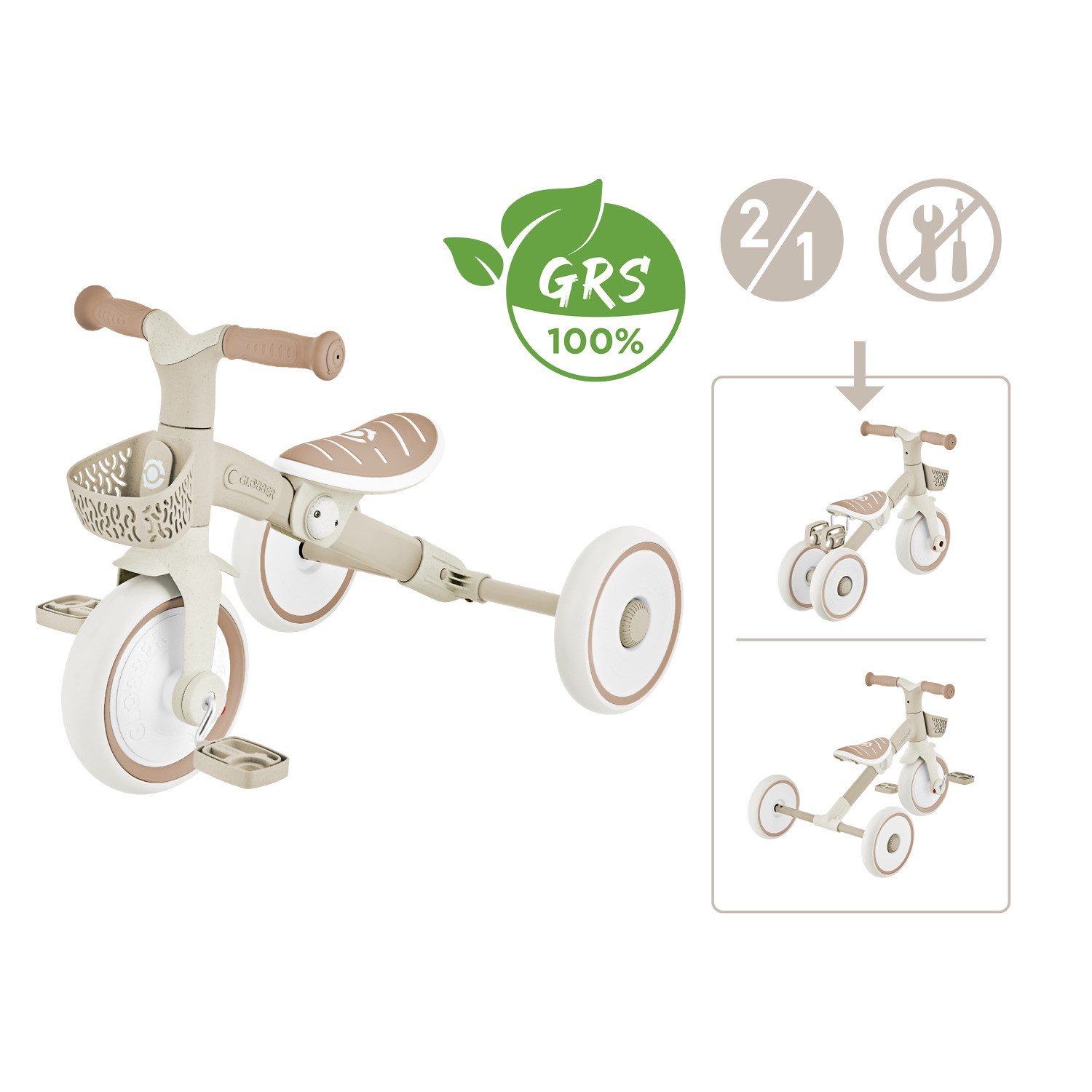 Globber Laufrad, Kinder- Laufrad LEARNING BIKE 2 in1