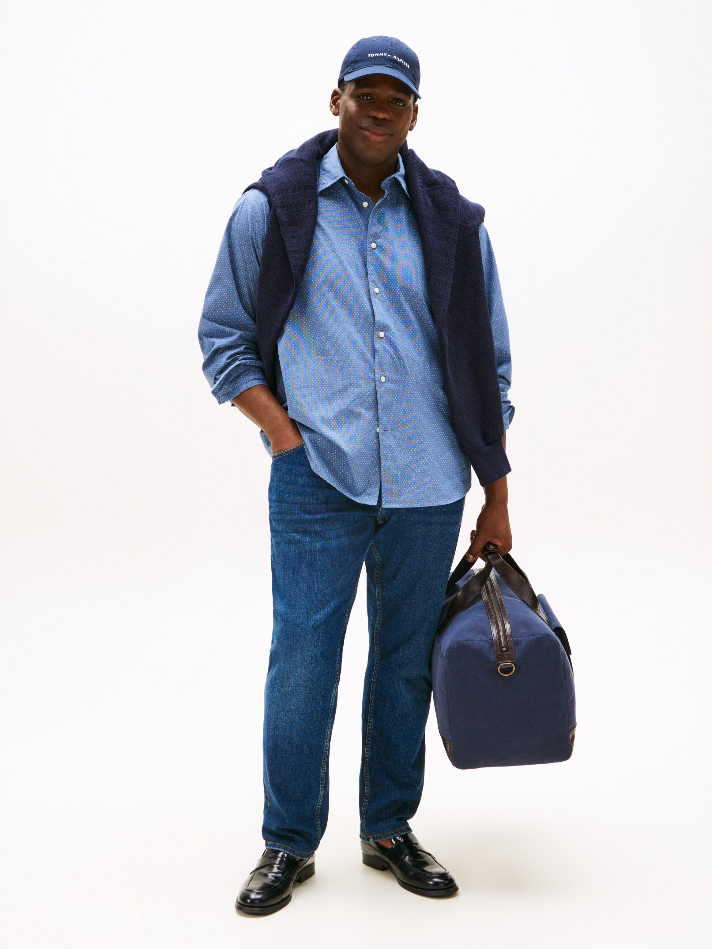 Tommy Hilfiger Big & Tall Langarmhemd BT-FLEX POPLIN MINI PNT RF SRT-B Groß günstig online kaufen