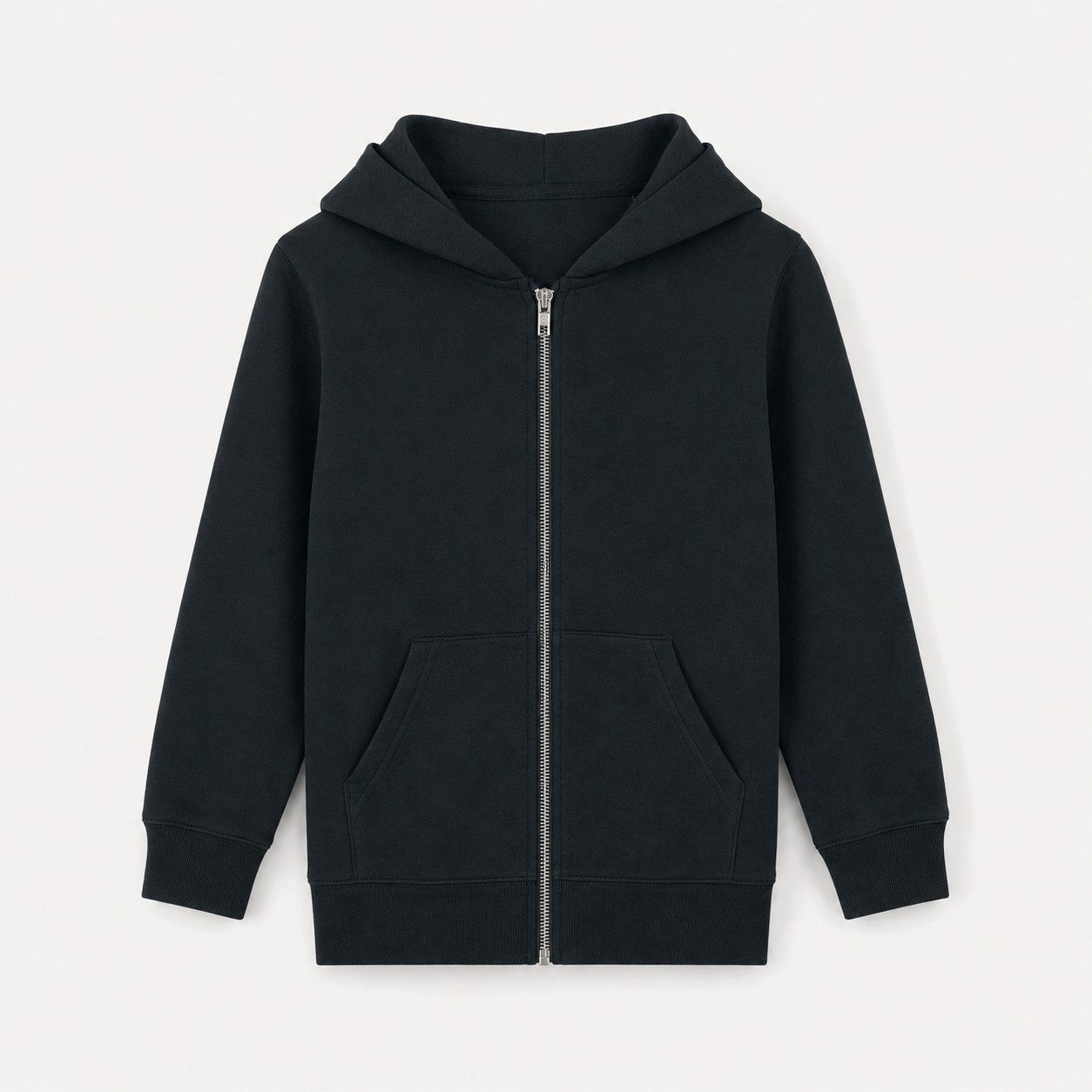 Sitztgut Kapuzensweatjacke Kinder Zip-Hoodie aus Bio-Baumwolle (1-tlg) Doppellagige Kapuze, Metallreißverschluss und Kängurutaschen