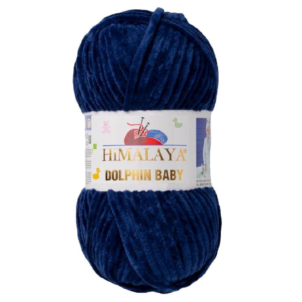 Himalaya Strickfein Himalaya Dolphin Baby Bulky Chenille Garn 80321 -dunkelblau Häkelwolle