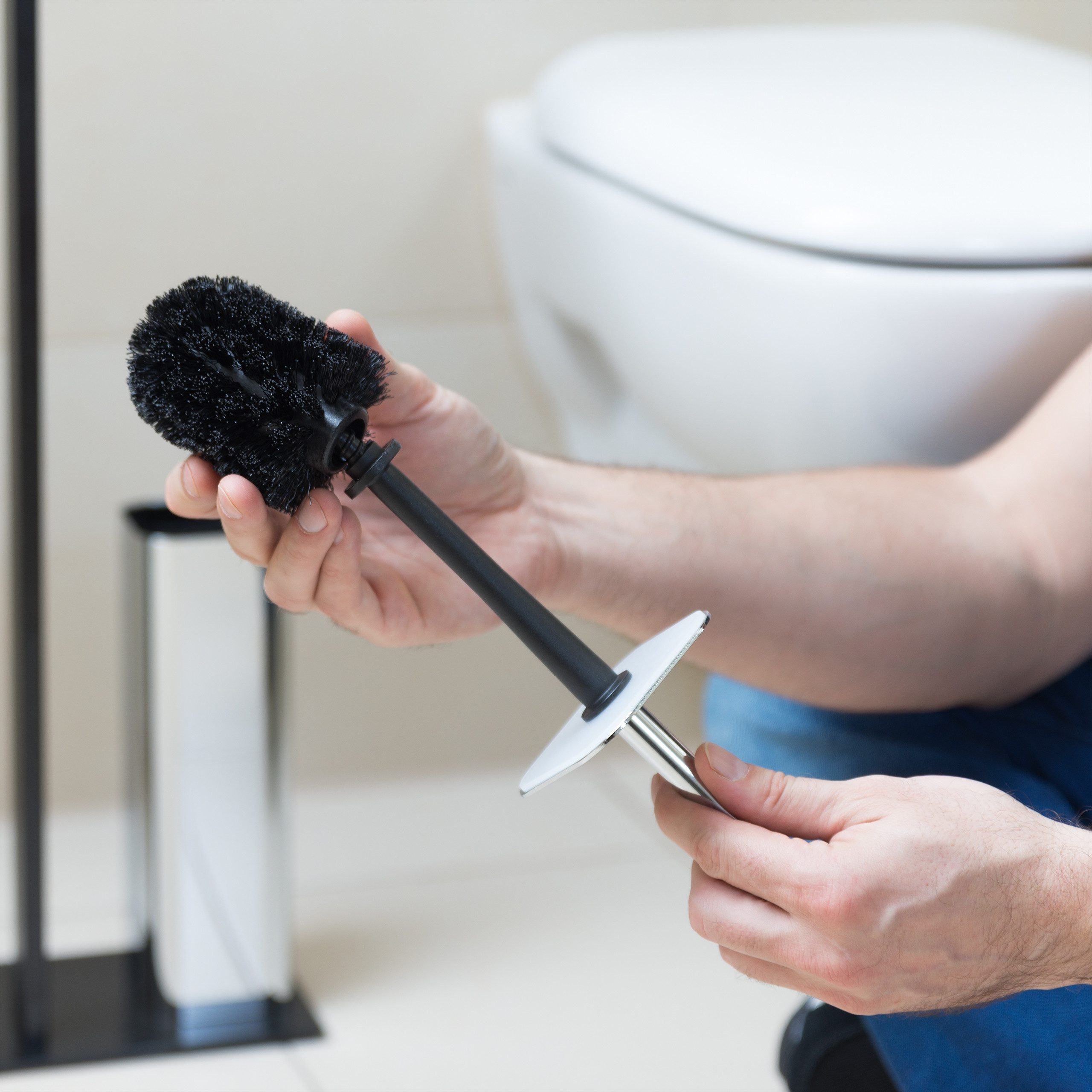 relaxdays Badezimmer-Set WC Bürstenkopf Ersatz-Set 9,5 günstig online kaufen
