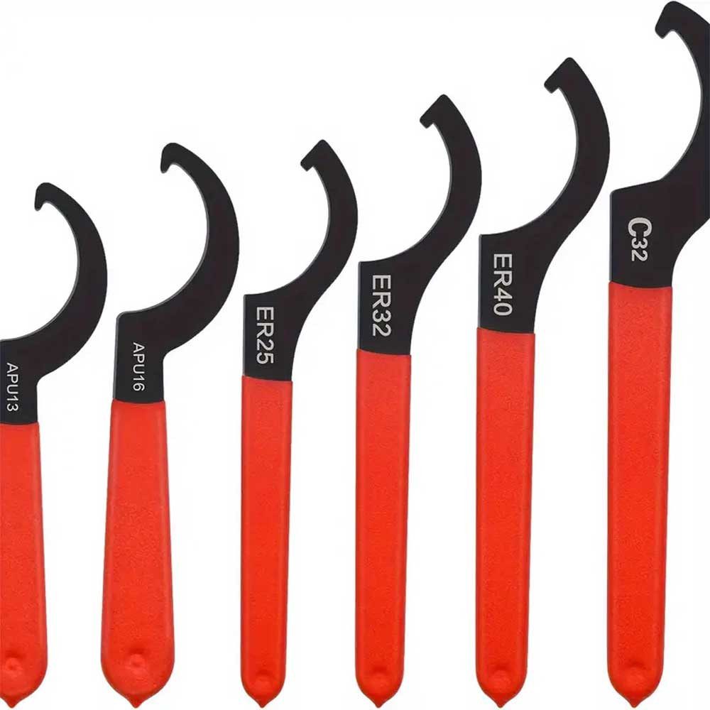 Hikity Gabelschlüssel Gabelschlüssel Gelenk C Hakenschlüssel Geeignet für Federungssysteme (6 St), 6tlg Geeignet für Federungs- und Stoßdämpfungssysteme