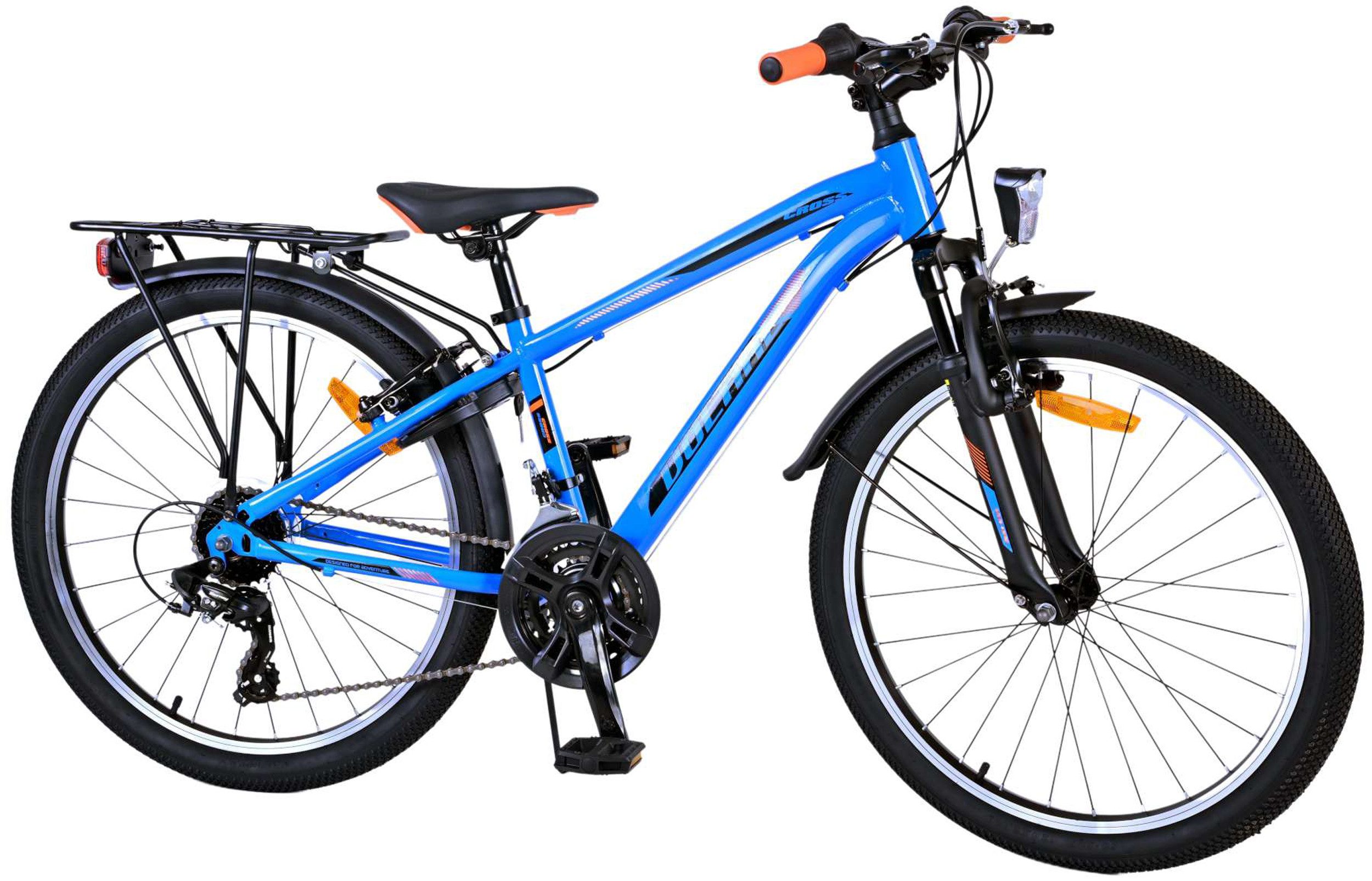 TPFSports Kinderfahrrad Volare Cross 24 Zoll mit 2 Handbremsen, 18 Gang, (Jungsfahrrad - Jungen Kinderrad - 18 Gänge - Sicherheitsgriffe), Kinderfahrrad 24 Zoll - Jugend Fahrrad - Kinder Jugend Fahrrad