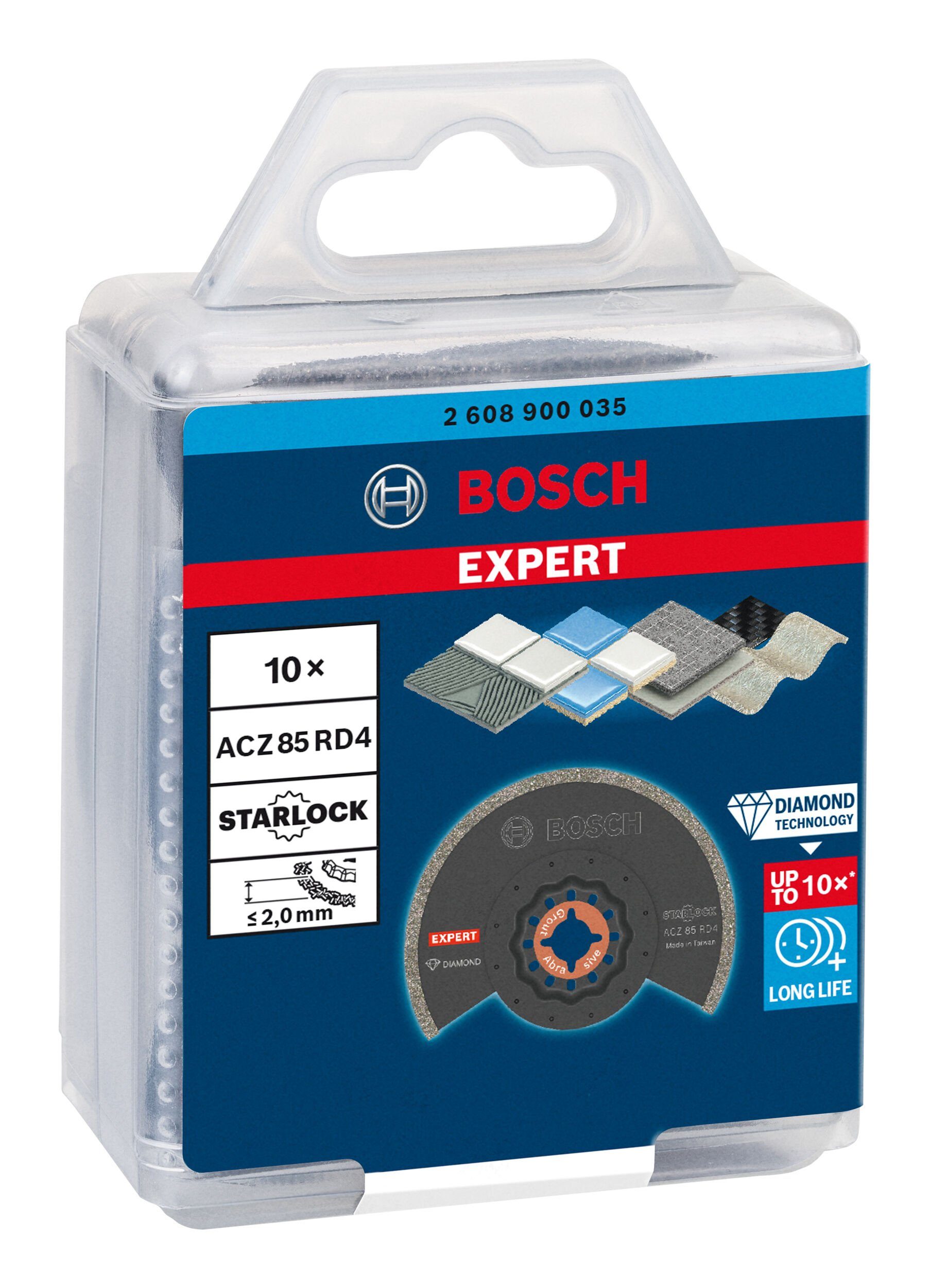 mm - 10er-Pack Expert BOSCH ACZ Diamant-RIFF Expert - Stück), Grout Blade Segment RD4 85 Segmentsägeblatt (10 85