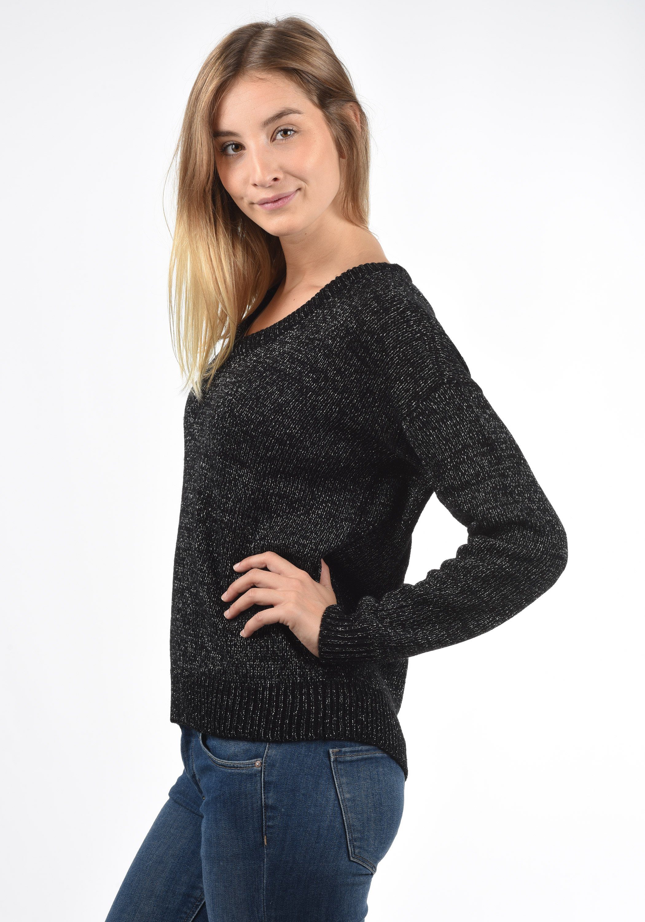 Vero Moda Strickpullover Glitta Strickpullover mit Glitzer-Effekt