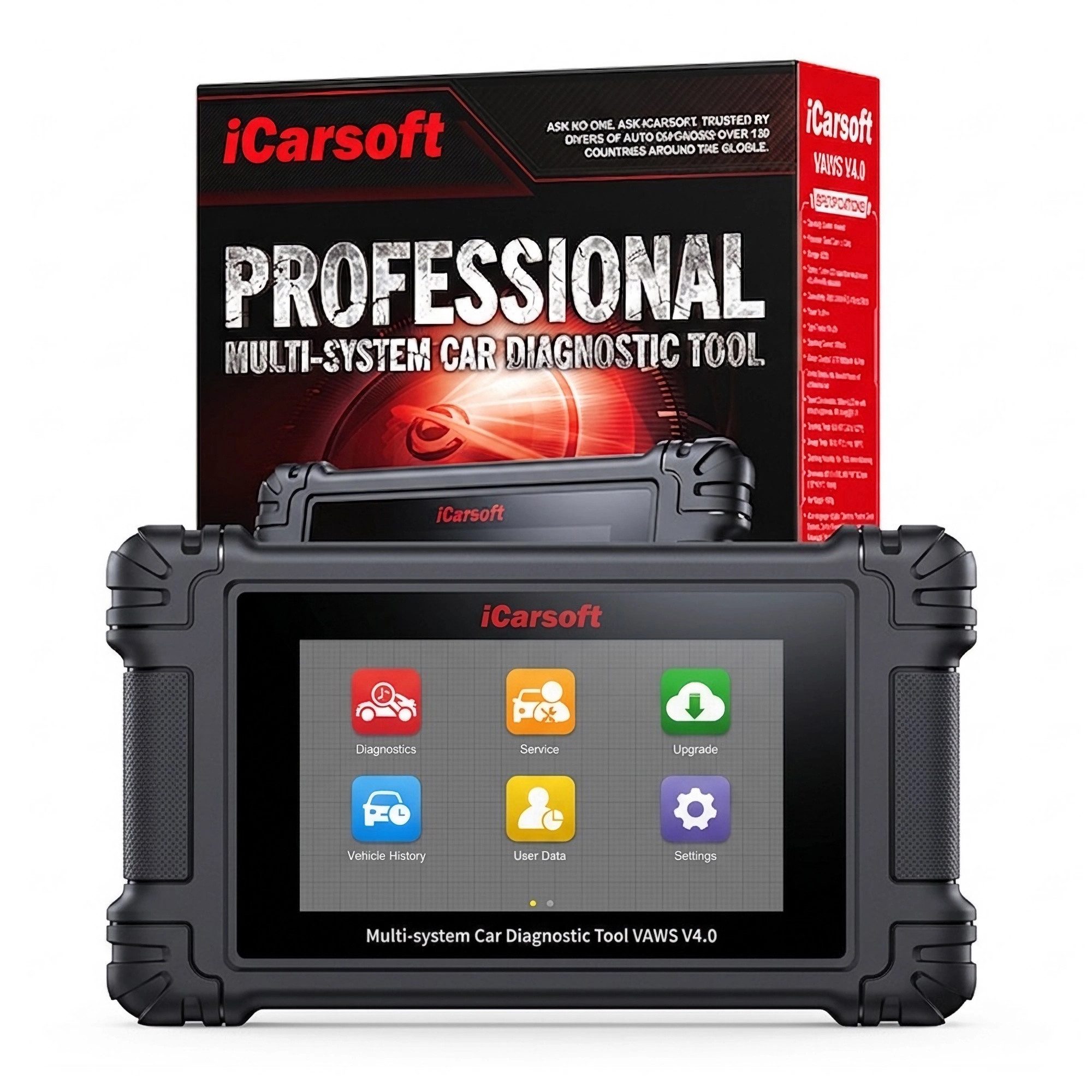 iCarsoft OBD2-Diagnosegerät VAWS V4 OBD Scanner für VW Audi Seat Skoda + 2 extra Marken