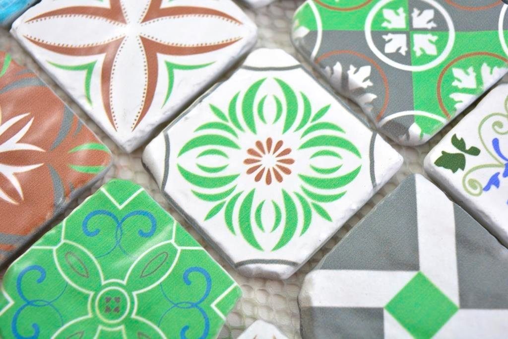 Thumbnail - Mosani Mosaikfliesen Glasmosaik Crystal Mosaik mehrfarben matt / 10 Matten