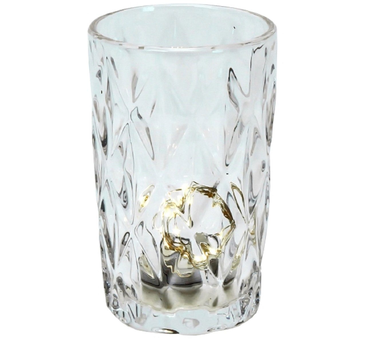 Werner Voß Tasse Longdrink Glas Wasser Saft Trink Basic klar H=13cm hoch Bar 300ml Raute edel