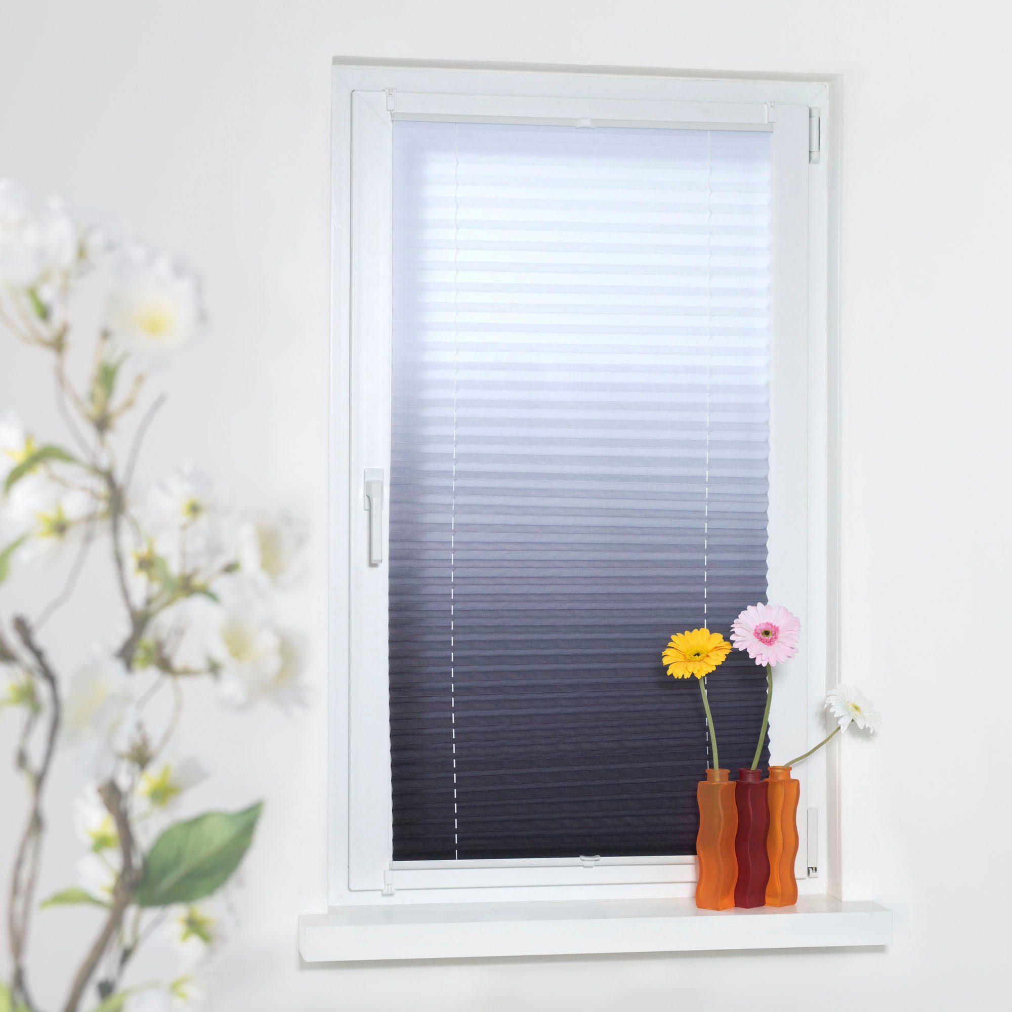 GARESA Plissee Farbverlauf, Lichtschutz, ohne Bohren, verspannt, Klemmfix, günstig online kaufen