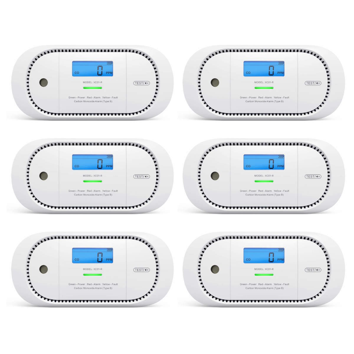 X-SENSE X-Sense XC01-R Autarker Kohlenmonoxid Melder mit LCD-Anzeige CO-Melder (85 dB Alarm, 10 Jahre Sensorlebensdauer)