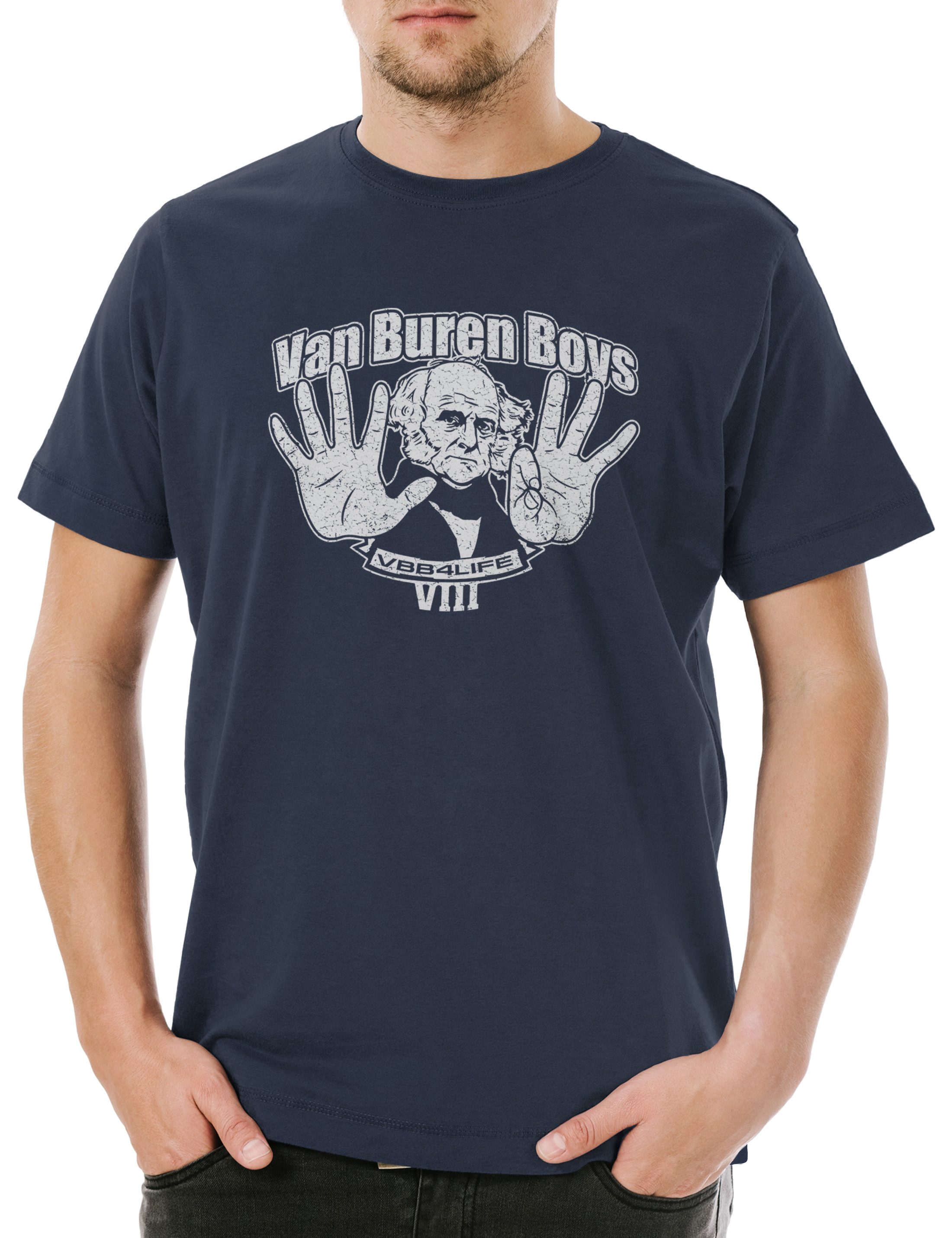 Print-Shirt Van Buren Boys Herren T-Shirt Jerry Exporter Seinfeld office Symbol TV