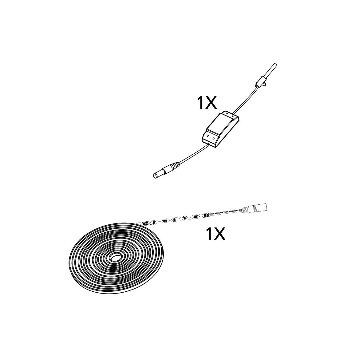EGLO LED Lichtleiste Flexible stripe, Leuchtmittel inklusive, Leuchtband/-stab - L500 x B0,6 cm - weiß - 27W inkl.