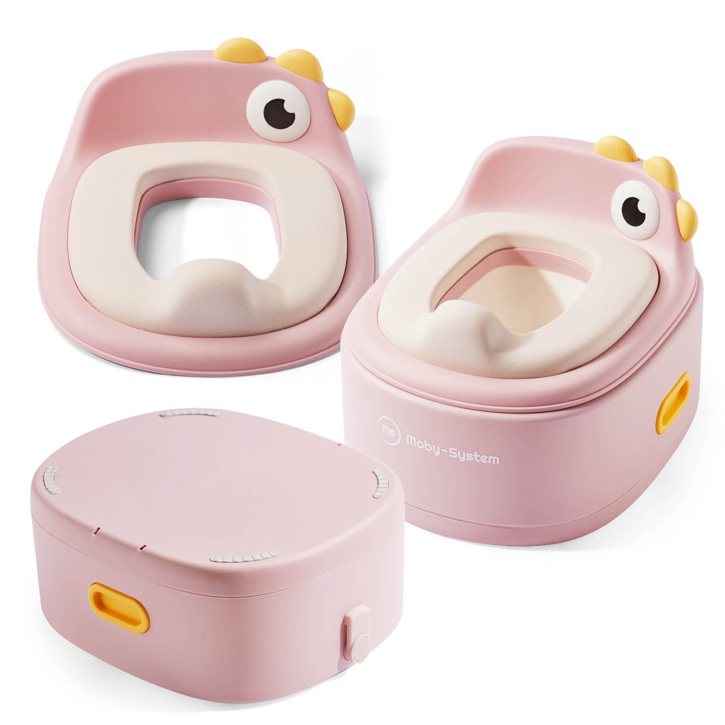 Moby-System Töpfchen Moby-System 3-in-1 Kinder Töpfchen Toilettensitz & Tritthocker