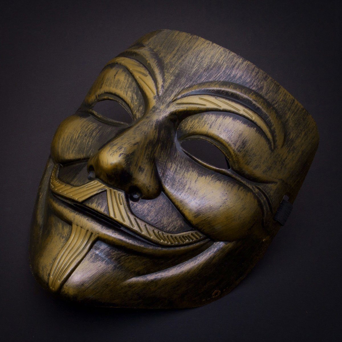 Goods+Gadgets Verkleidungsmaske V for Vendetta Maske Bronze, Halloween Party Kostüm Verkleidung