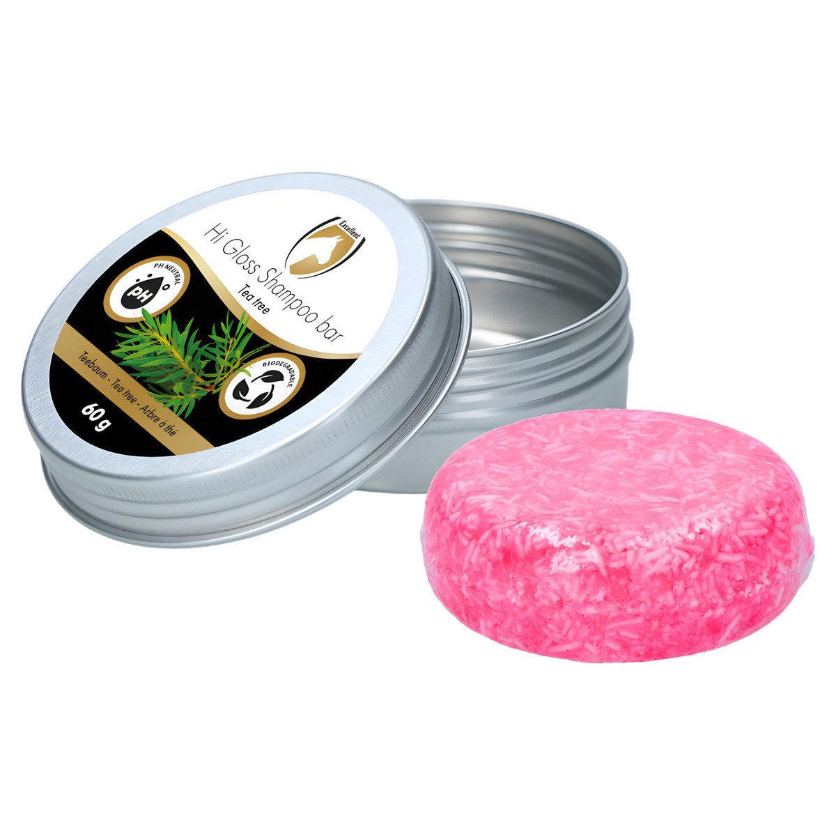 Excellent Horse Pferdebürste Hi Gloss Shampoo Bar Teebaum 60 g