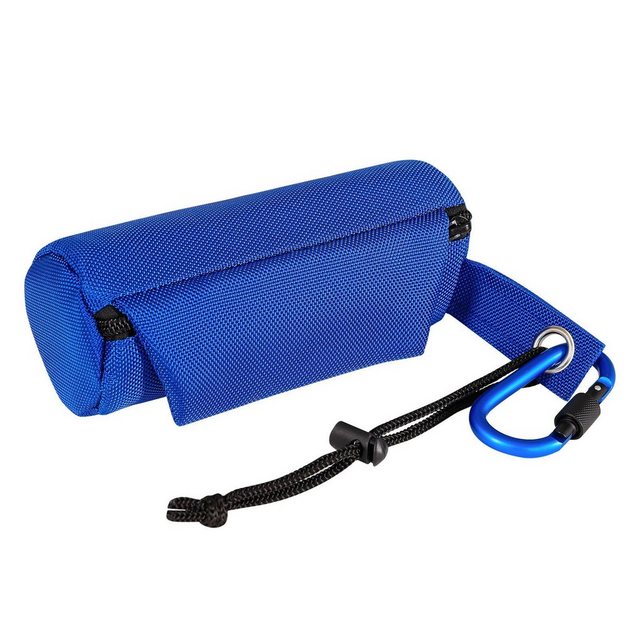 lionto Leckerlibeutel “Futterbeutel für Hunde, Trainingsdummy, Leckerlibe”, mit Kordel, wasserfest, 18 cm x 7 cm, blau