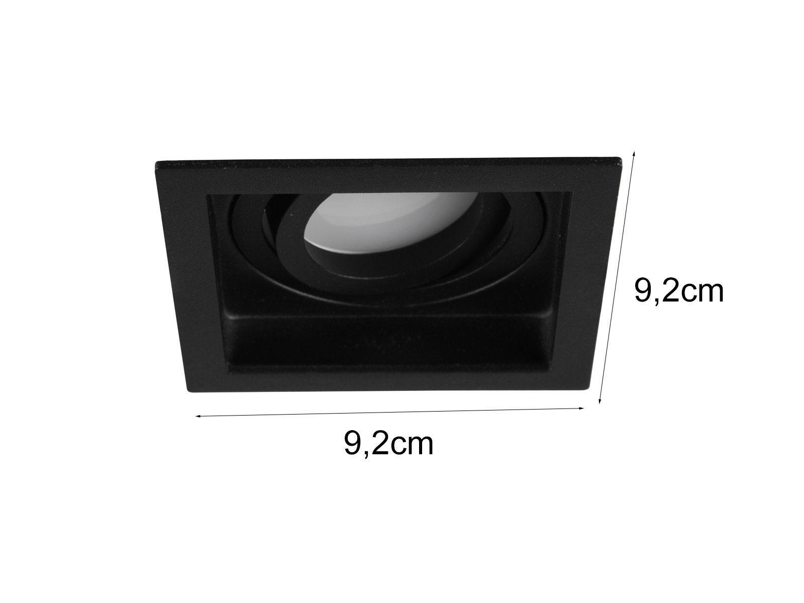 TRIO Leuchten LED Einbaustrahler, Dimmfunktion, LED wechselbar, Warmweiß, Deckenspot-s Einbau Bürobeleuchtung Deckeneinbauleuchten Schwarz, Ø9cm