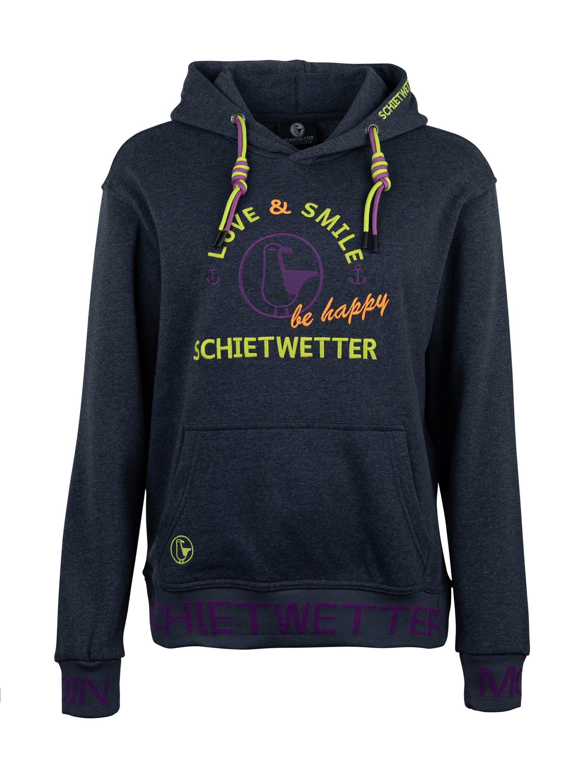 Schietwetter Kapuzenpullover Damen Hoodie "Marie Meersalz"