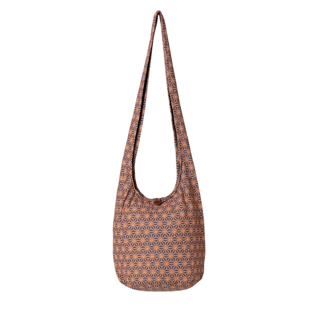 PANASIAM Schultertasche Geometrix Schulterbeutel aus 100% Baumwolle praktische Umhängetasche, In 2 Größen Beuteltasche auch als Wickeltasche und Handtasche geeignet