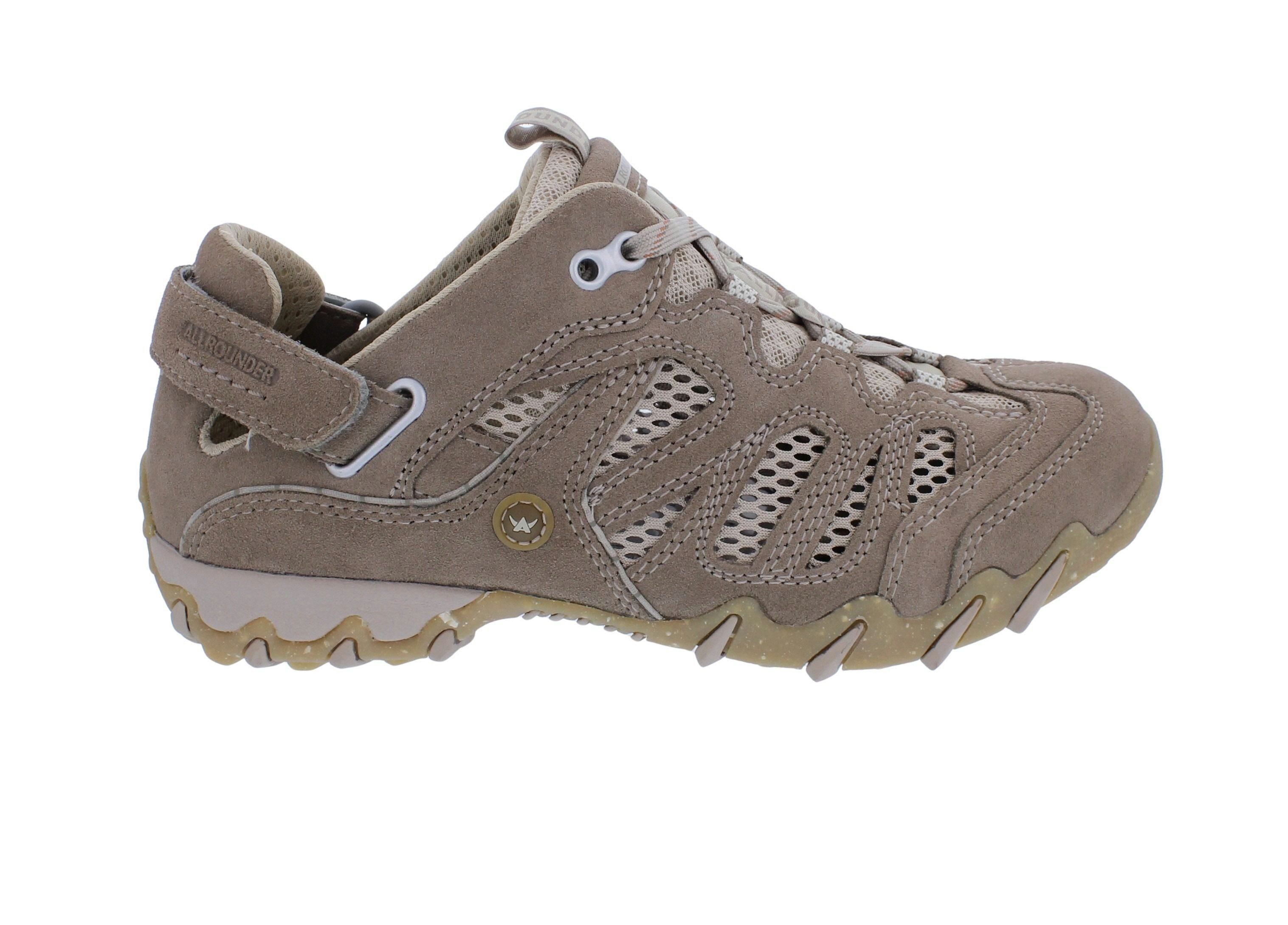 Allrounder Allrounder Sneaker Niwa 44/12, Velourleder mit offenem Mesh, Beige, Fu Schnürschuh