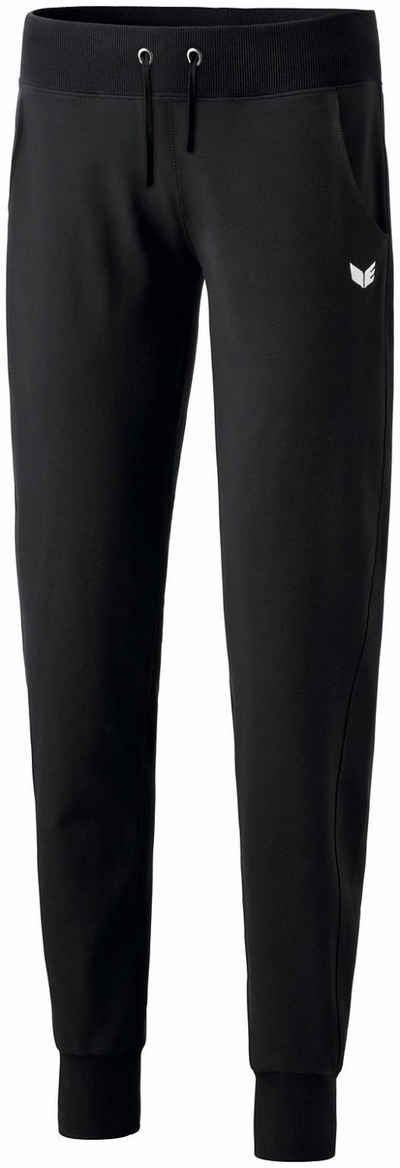 Erima Jogginghose sweatpants with cuff black (1-tlg)