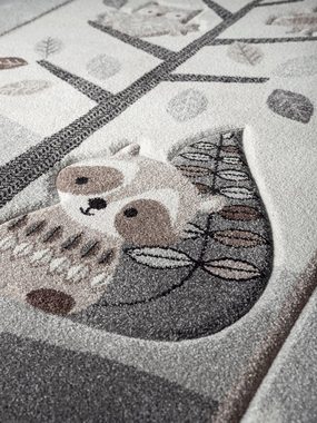 Kinderteppich Tierwelt, Lüttenhütt, rechteckig, Höhe: 13 mm, Teppich mit Bordüre, weiche Haptik, Motiv Tiere