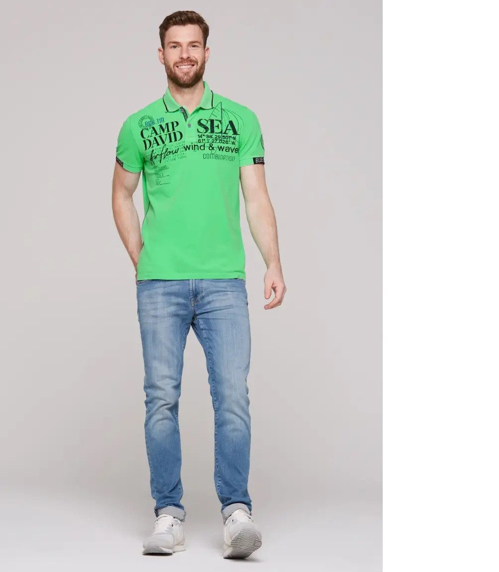 CAMP DAVID Poloshirt Pikee-Polo mit Logo günstig online kaufen