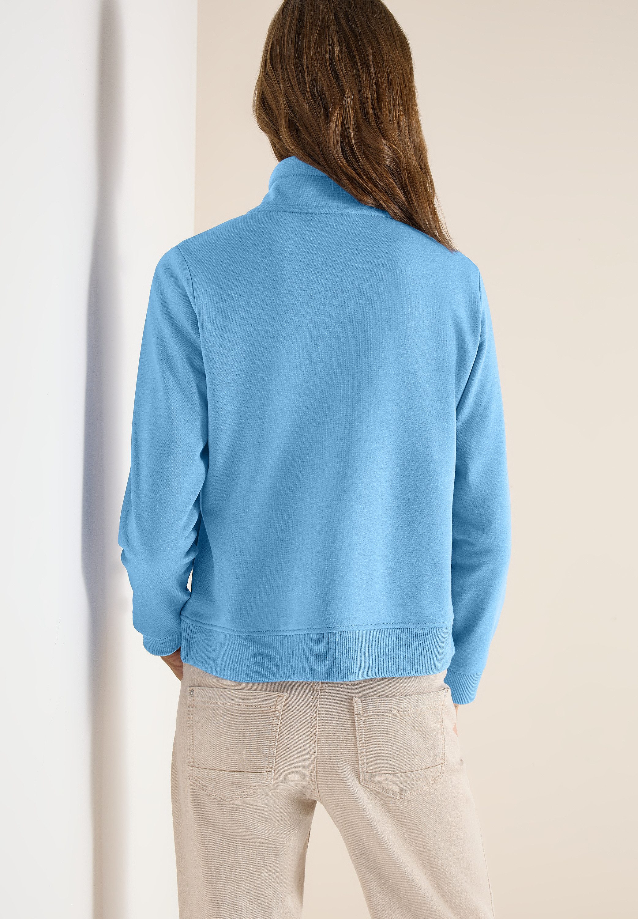 CECIL Sweatjacke mit Stehkragen und Reißverschluss