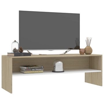 möbelando TV-Board 297718 (LxBxH: 120x40x40 cm), in Weiß und Sonoma-Eiche
