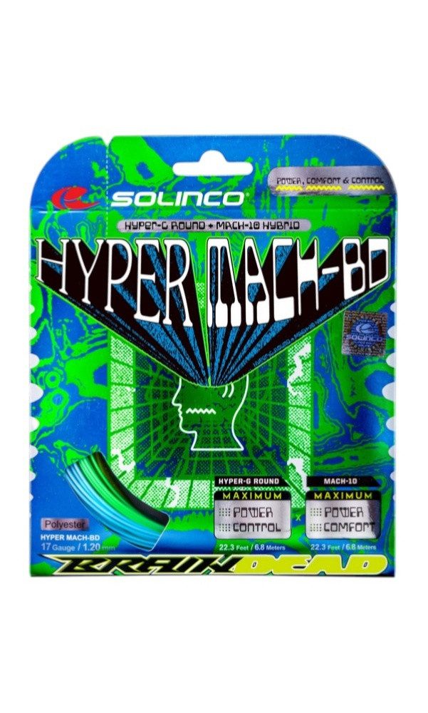 Tennissaite Hyper-Mach BD 1.20 Hybrid (Haltbarkeit+Power) 12.2m Set