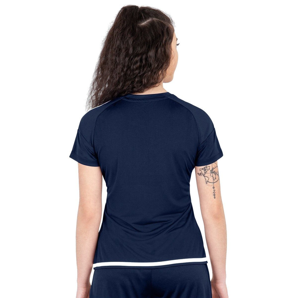 Jako Trainingsshirt Trikot Striker 2.0 KA (100% Polyester Keep Dry) dunkelblau/weiss Damen