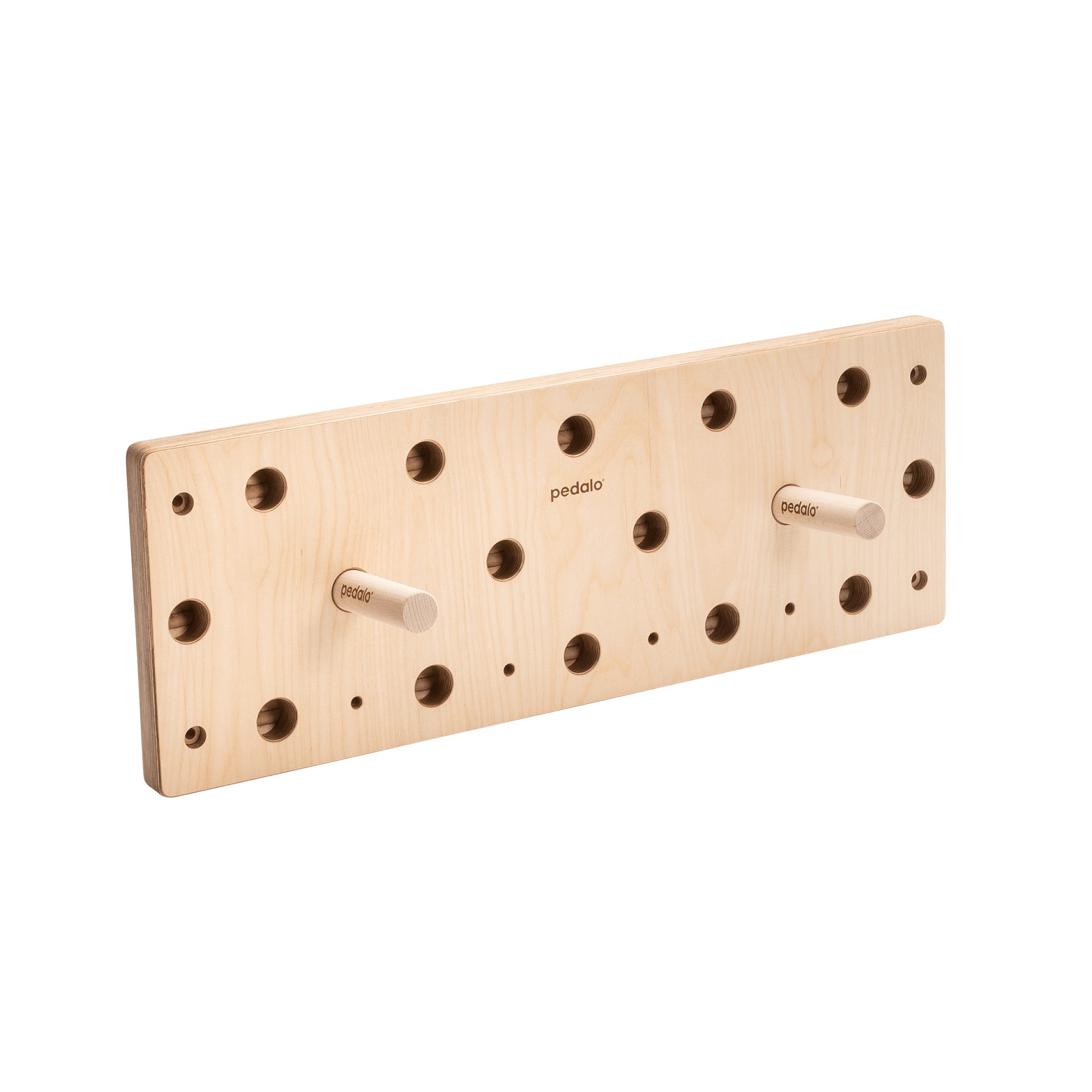 pedalo® Kletter-Trainingsgerät Kletter Trainingsboard 300 / 600 - Das Pegboard fürs Bouldern (Boulder Set mit 2 Sticks, 1 Kletterboard, 2 Sticks, Montagematerial), Pegboard für Wandbefestigung und zum Einhängen in Sprossenwand