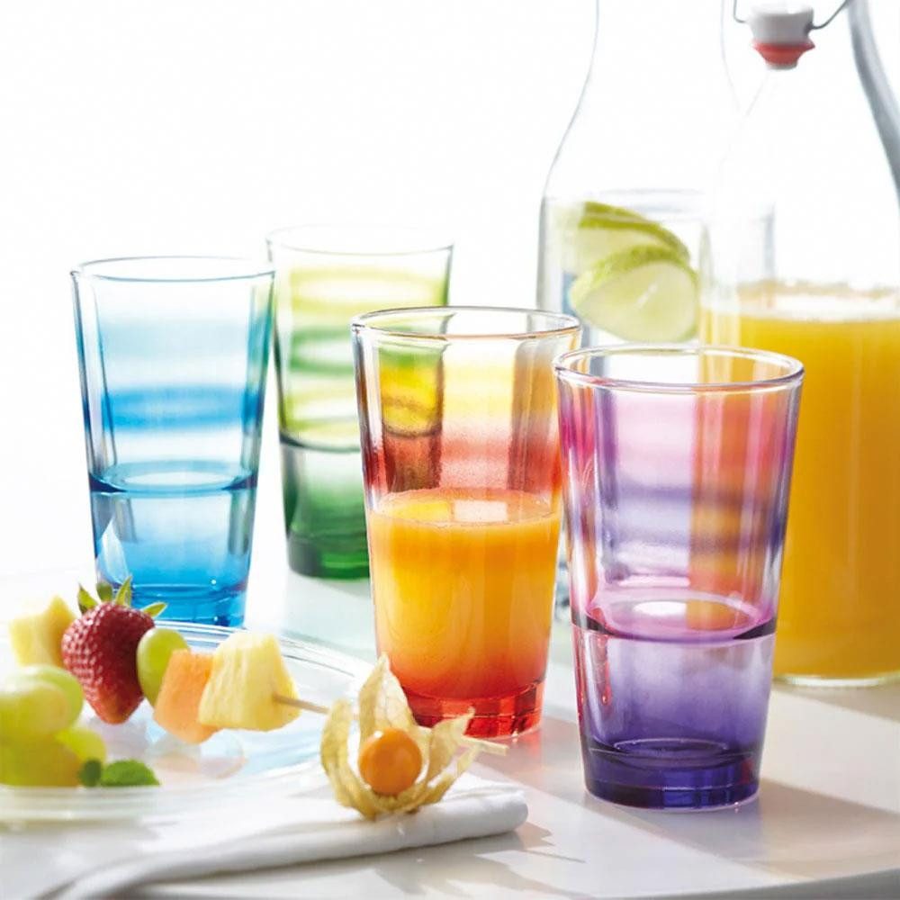 LEONARDO Cocktailglas Leonardo Trinkglas Becher Event Rot Orange (6er-Set)