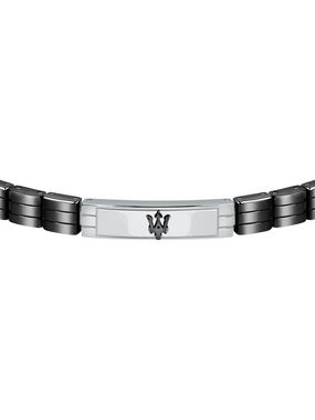 MASERATI Edelstahlarmband Maserati Herren-Armband Edelstahl, Keramik